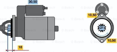 BOSCH 0 986 020 741 - Motorino d'avviamento autozon.pro