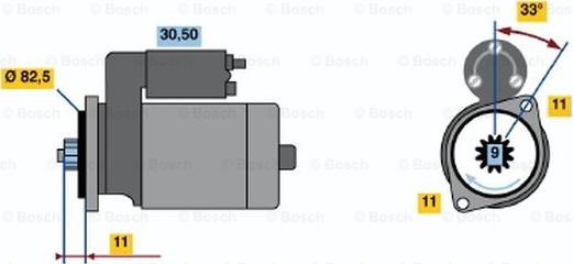 BOSCH 0 986 020 711 - Motorino d'avviamento autozon.pro