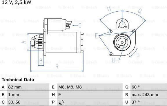 BOSCH 0 986 021 640 - Motorino d'avviamento autozon.pro