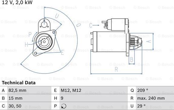 BOSCH 0 986 021 610 - Motorino d'avviamento autozon.pro