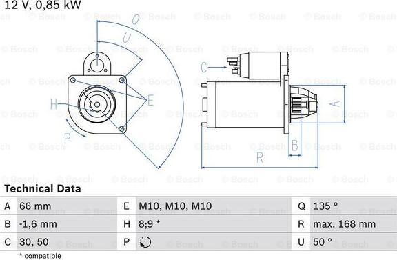 BOSCH 0 986 021 051 - Motorino d'avviamento autozon.pro