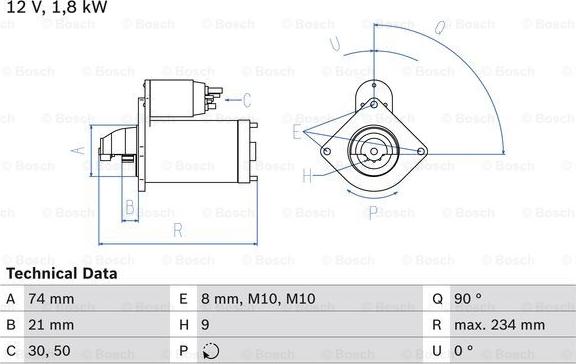 BOSCH 0 986 021 230 - Motorino d'avviamento autozon.pro