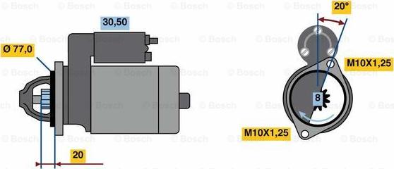 BOSCH 0 986 023 980 - Motorino d'avviamento autozon.pro