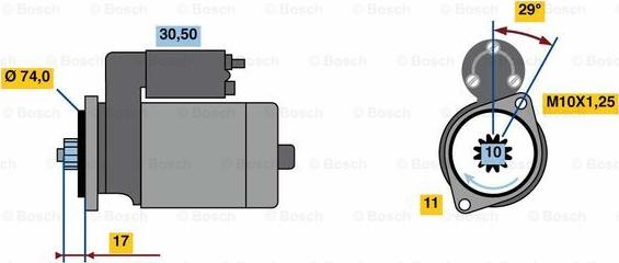 BOSCH 0 986 023 970 - Motorino d'avviamento autozon.pro