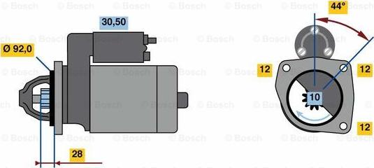 BOSCH 0 986 023 440 - Motorino d'avviamento autozon.pro