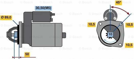 BOSCH 0 986 023 450 - Motorino d'avviamento autozon.pro