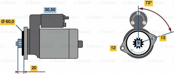 BOSCH 0 986 023 420 - Motorino d'avviamento autozon.pro