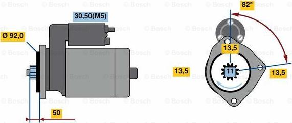 BOSCH 0 986 023 590 - Motorino d'avviamento autozon.pro