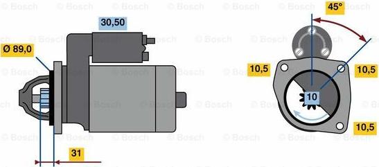 BOSCH 0 986 023 510 - Motorino d'avviamento autozon.pro