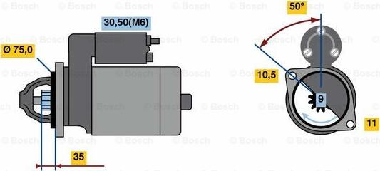 BOSCH 0 986 023 640 - Motorino d'avviamento autozon.pro