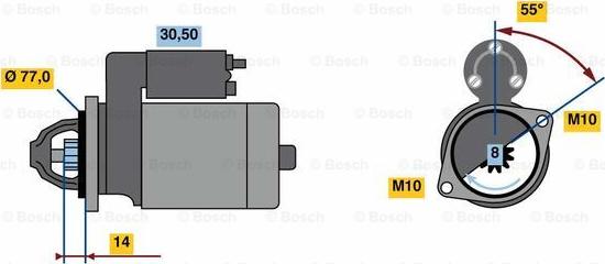 BOSCH 0 986 023 630 - Motorino d'avviamento autozon.pro