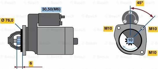 BOSCH 0 986 023 620 - Motorino d'avviamento autozon.pro