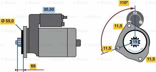 BOSCH 0 986 023 670 - Motorino d'avviamento autozon.pro