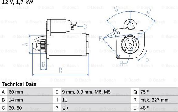 BOSCH 0 986 023 050 - Motorino d'avviamento autozon.pro