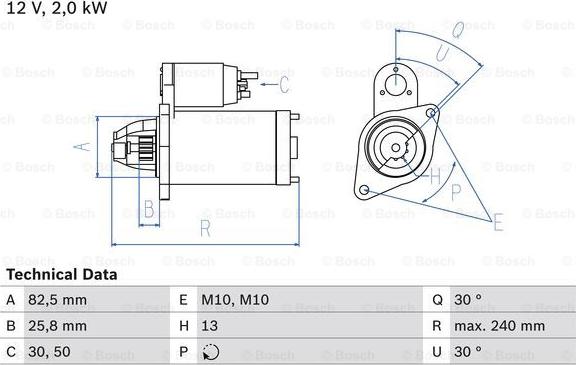 BOSCH 0 986 023 000 - Motorino d'avviamento autozon.pro