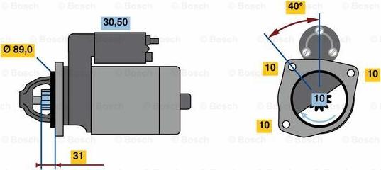 BOSCH 0 986 023 190 - Motorino d'avviamento autozon.pro