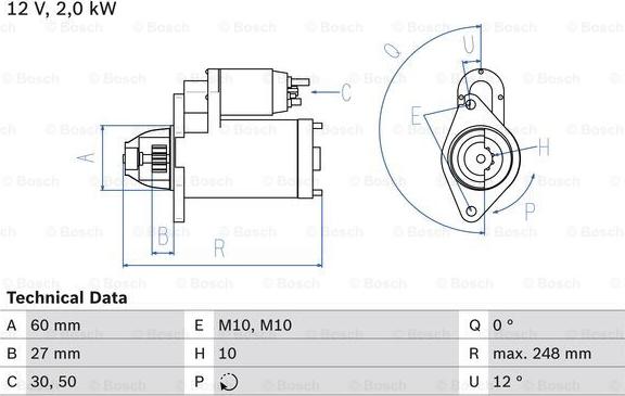 BOSCH 0 986 023 110 - Motorino d'avviamento autozon.pro