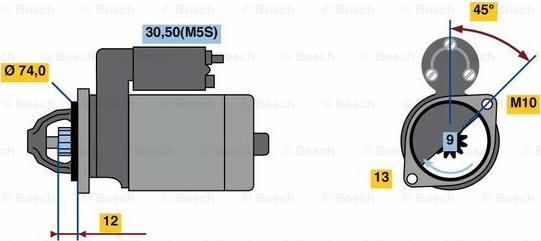 BOSCH 0 986 023 890 - Motorino d'avviamento autozon.pro