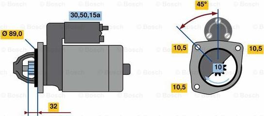 BOSCH 0 986 023 820 - Motorino d'avviamento autozon.pro