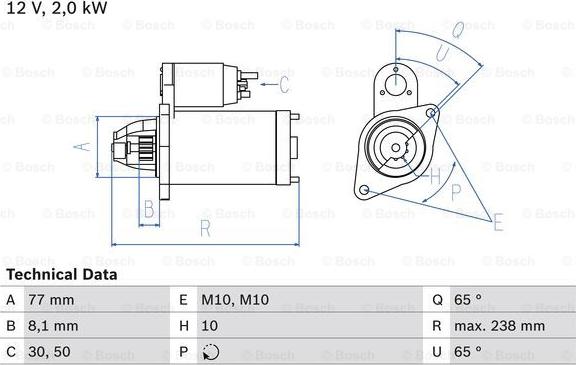 BOSCH 0 986 023 340 - Motorino d'avviamento autozon.pro