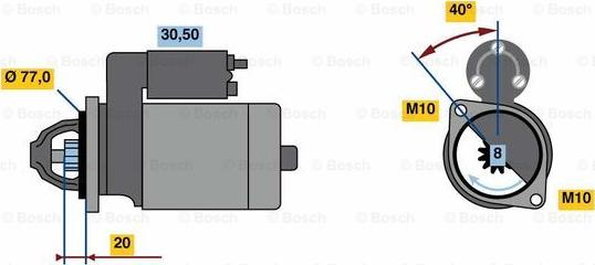 BOSCH 0 986 023 750 - Motorino d'avviamento autozon.pro