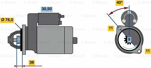 BOSCH 0 986 023 780 - Motorino d'avviamento autozon.pro