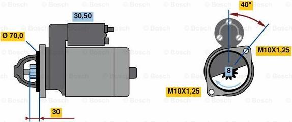 BOSCH 0 986 023 720 - Motorino d'avviamento autozon.pro