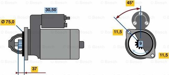 BOSCH 0 986 023 770 - Motorino d'avviamento autozon.pro