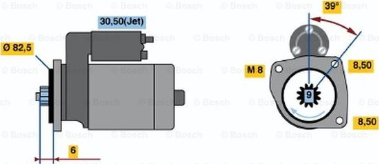 BOSCH 0 986 022 510 - Motorino d'avviamento autozon.pro