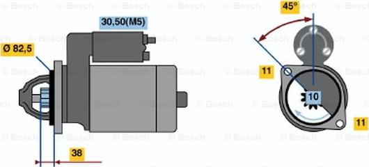 BOSCH 0 986 022 520 - Motorino d'avviamento autozon.pro