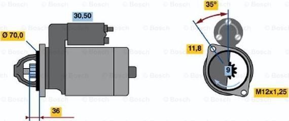 BOSCH 0 986 022 611 - Motorino d'avviamento autozon.pro