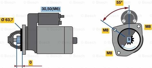 BOSCH 0 986 022 111 - Motorino d'avviamento autozon.pro