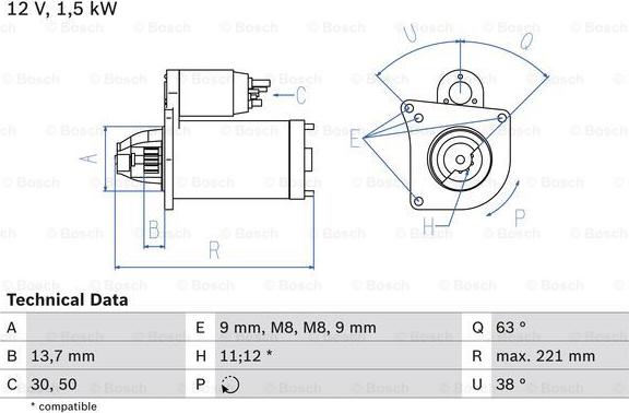 BOSCH 0 986 022 790 - Motorino d'avviamento autozon.pro