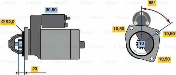 BOSCH 0 986 022 750 - Motorino d'avviamento autozon.pro