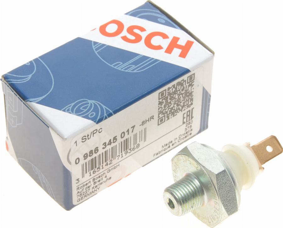 BOSCH 0 986 345 017 - Sensore, Pressione olio autozon.pro