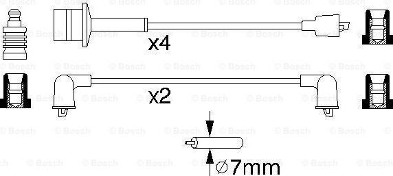 BOSCH 0 986 356 954 - Kit cavi accensione autozon.pro