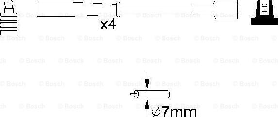 BOSCH 0 986 356 961 - Kit cavi accensione autozon.pro