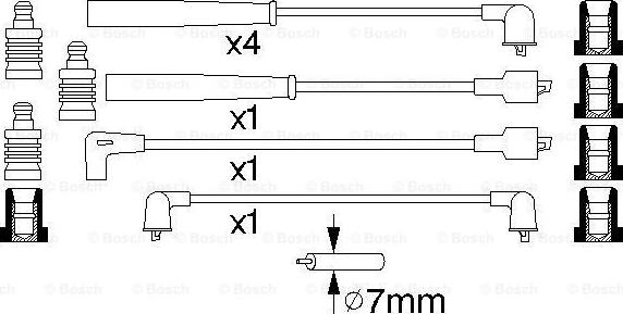 BOSCH 0 986 356 935 - Kit cavi accensione autozon.pro