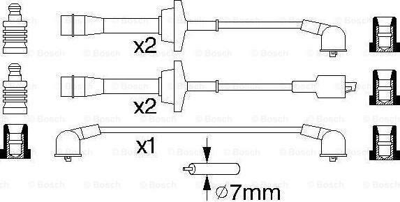 BOSCH 0 986 356 938 - Kit cavi accensione autozon.pro