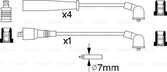 BOSCH 0 986 356 897 - Kit cavi accensione autozon.pro