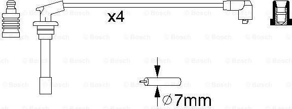 BOSCH 0 986 356 867 - Kit cavi accensione autozon.pro