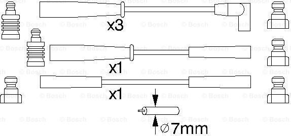 BOSCH 0 986 356 803 - Kit cavi accensione autozon.pro