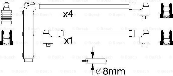 BOSCH 0 986 356 802 - Kit cavi accensione autozon.pro