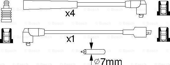 BOSCH 0 986 356 812 - Kit cavi accensione autozon.pro