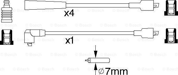 BOSCH 0 986 356 874 - Kit cavi accensione autozon.pro