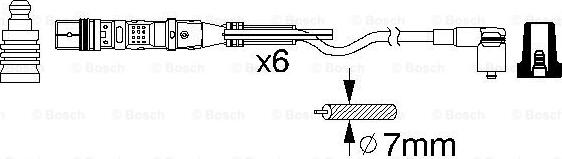 BOSCH 0 986 356 348 - Kit cavi accensione autozon.pro