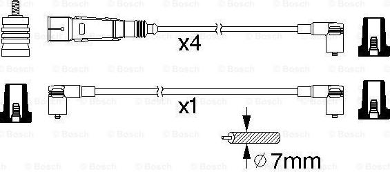 BOSCH 0 986 356 356 - Kit cavi accensione autozon.pro