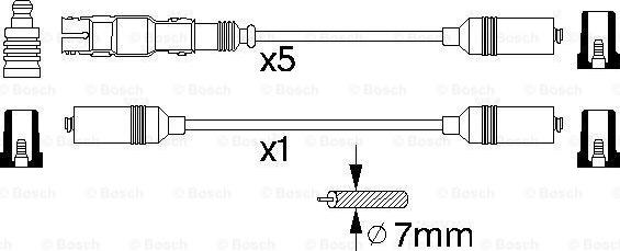 BOSCH 0 986 356 350 - Kit cavi accensione autozon.pro