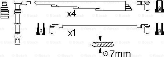 BOSCH 0 986 356 300 - Kit cavi accensione autozon.pro