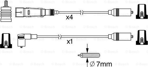 BOSCH 0 986 356 381 - Kit cavi accensione autozon.pro